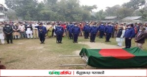 বেনাপোলে রাষ্টীয় মর্যদায় বীর মুক্তিযোদ্ধা কওছার আলীর দাফন সম্পন্ন