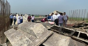 কাজ শেষের আগেই ১৫ কোটি টাকার সেতু ধসে খালে!