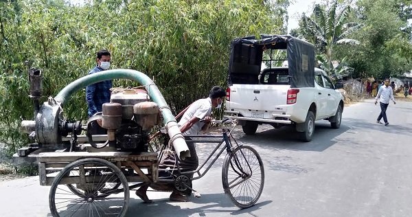 কুড়িগ্রামে অবৈধভাবে বালু উত্তোলন মামলা ও জরিমানা