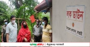 কাপ্তাইয়ে করোনা রোগীর ঘর লকডাউন করে দিলেন ইউএনও