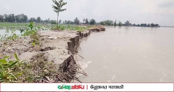 তিস্তার ভাঙ্গনে বিলিন হচ্ছে বিনবিনা এলাকা