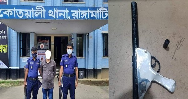 রাঙামাটিতে অস্ত্র-গুলিসহ পিসিজেএসএস’র কালেক্টর আটক