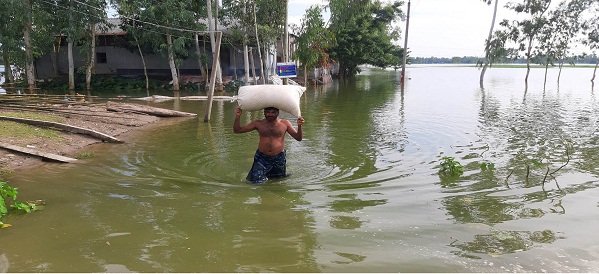 কুড়িগ্রামে বন্যা ও নদী ভাঙনে দিশেহারা নদী পাড়ের মানুষ