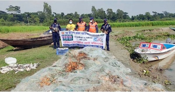 পোড়ানো হলো জাল, ইলিশ গেল এতিমখানায়