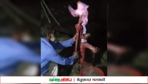 নলকূপের পাইপে বের হচ্ছে প্রাকৃতিক গ্যাস