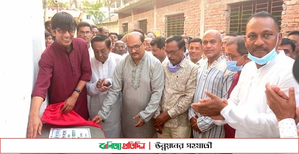 চাঁদপুর পুরাণবাজারে নাট মন্দির নির্মাণ কাজের উদ্বোধন