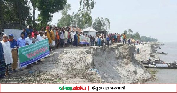 উলিপুরে ব্রহ্মপুত্রের ভাঙ্গনে দিশেহারা মানুষ