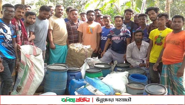 মদের আস্থানা গুড়িয়ে দিল শেখ রাসেল ছাত্র সংগঠন