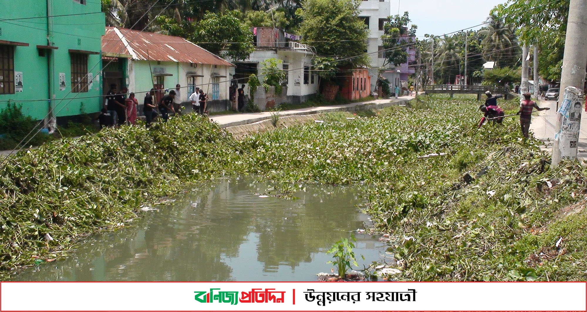 গোপালগঞ্জ শহরের বৈরাগী খালের কচুরিপানা পরিস্কার