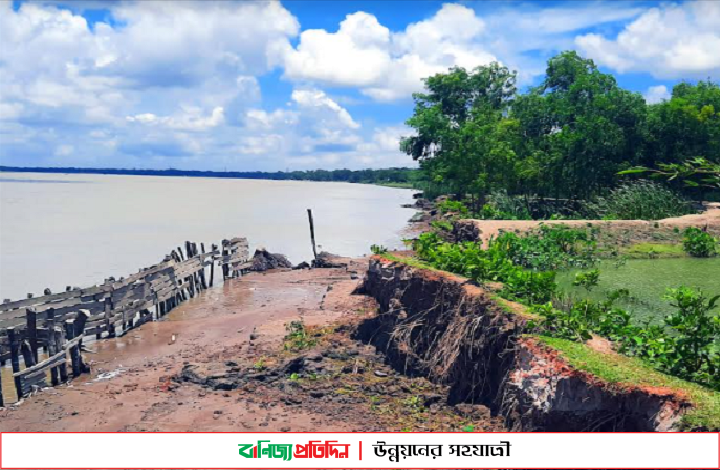 ভোলায় তেতুঁলিয়া নদীর ভাঙ্গনে হুমকির মুখে কয়েক হাজার পরিবার