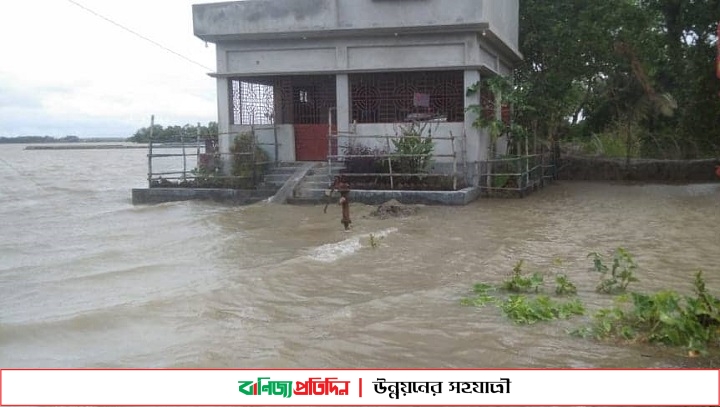 ভোলায় নিম্মচাপের প্রভাবে অর্ধলক্ষাধিক মানুষ পানিবন্দী