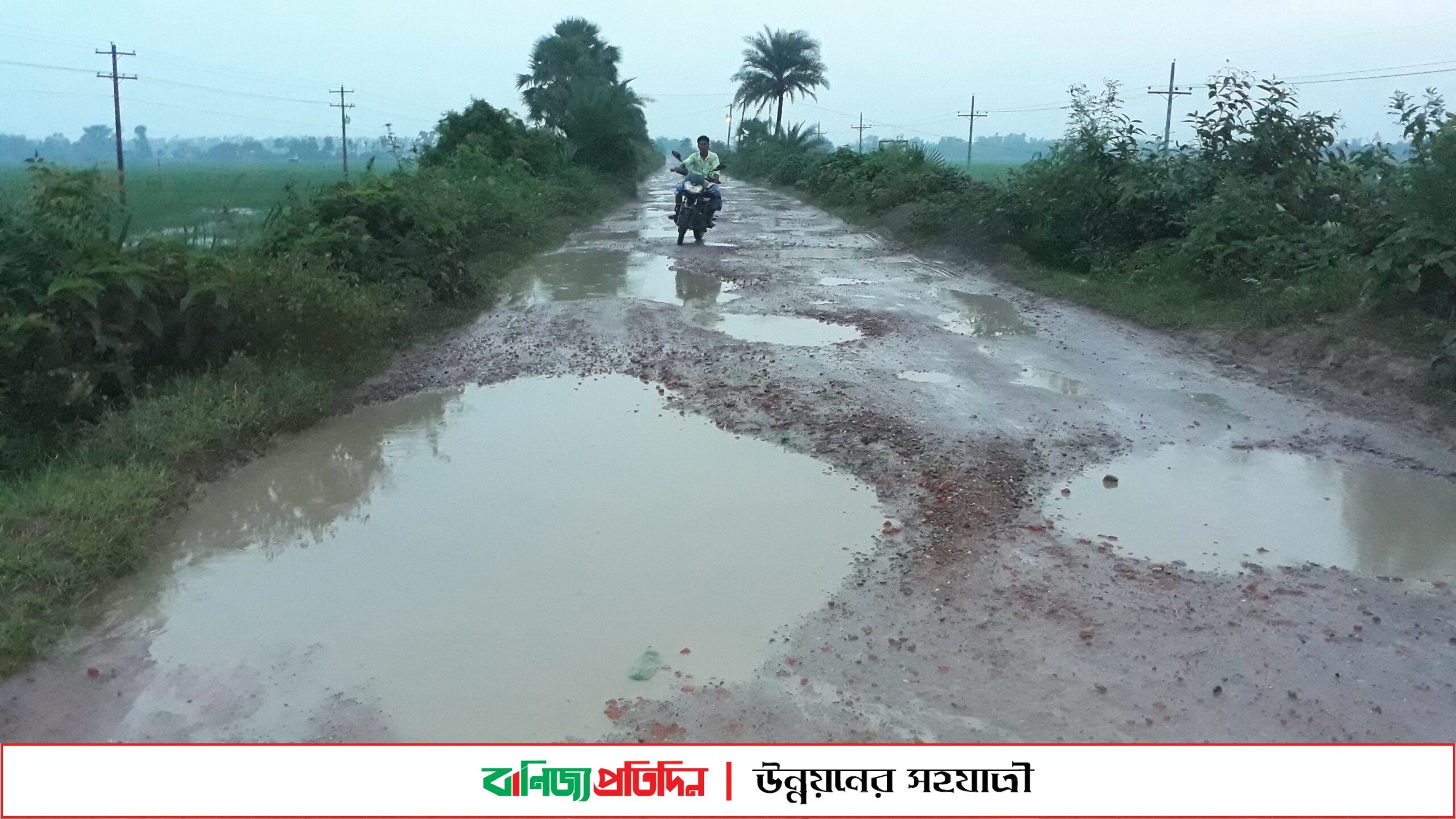 চার বছরেও সংস্কার হয়নি রাণীনগর-আবাদপুকুর-কালীগঞ্জ সড়ক