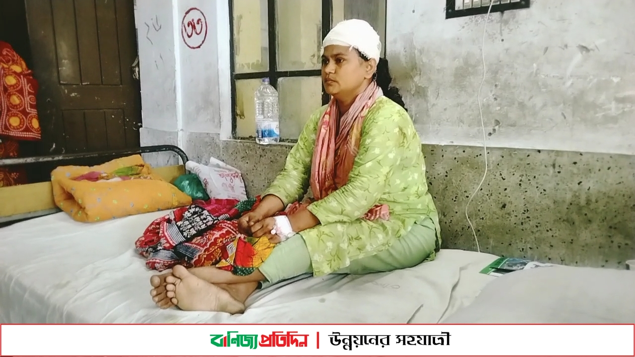 মাদারীপুরে পূর্ব শত্রুতার জেরে প্রবাসীর স্ত্রীকে কুপিয়ে জখম