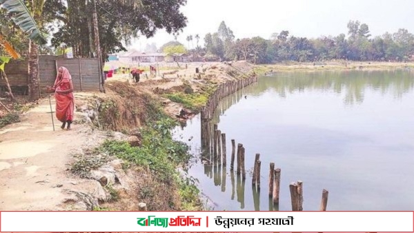 শেরপুরে শহররক্ষা বাঁধের কাজ বন্ধ ১০ মাস