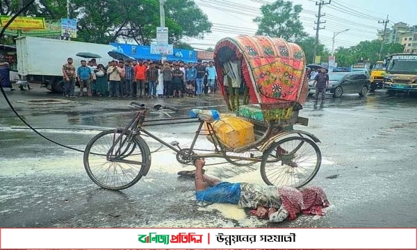 চলন্ত রিকশায় বিদ্যুতের তার ছিঁড়ে পুড়লো চালক