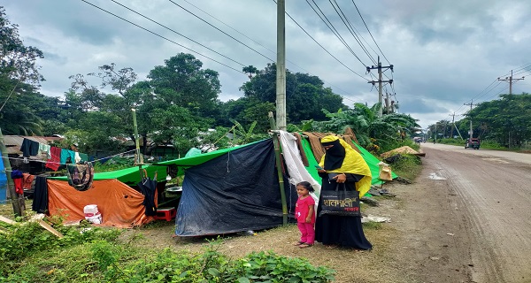 রাস্তার পাশের তাবুতেই তাদের ভরসা