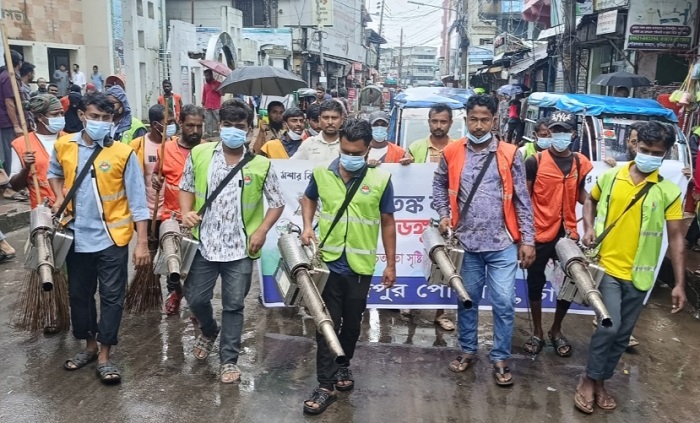 চাঁদপুরে ডেঙ্গু প্রতিরোধে পরিস্কার পরিচ্ছন্নতা কার্যক্রম শুরু