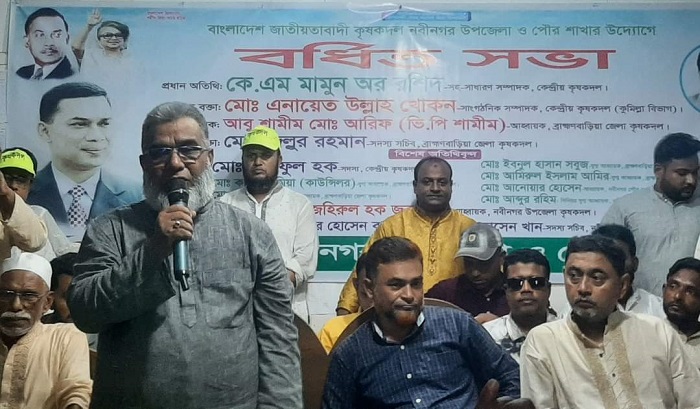 নবীনগরে কৃষকদলের বর্ধিত সভা অনুষ্ঠিত