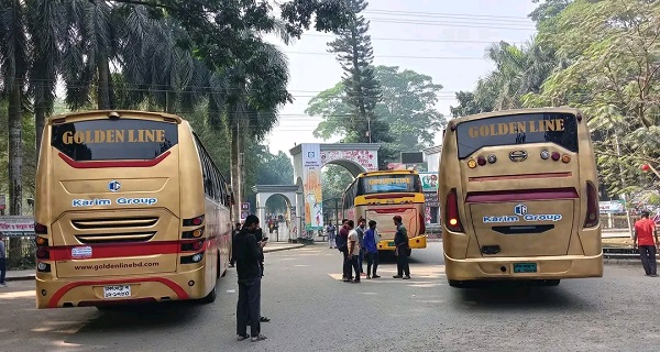 ইবি শিক্ষার্থীকে হেনস্তা, গোল্ডেন লাইন পরিবহনের একাধিক বাস আটক