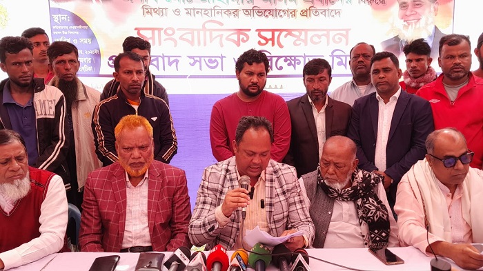 মতলব উত্তরের ছেংগারচর পৌর বিএনপির সংবাদ সম্মেলন