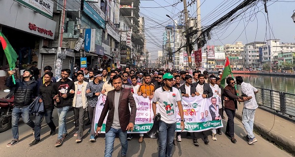 প্রতিষ্ঠাবার্ষিকী উপলক্ষে বিএম কলেজ ছাত্রদলের র‍্যালি