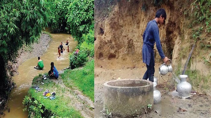 পাহাড়ে আদিবাসী পাড়ায় বিশুদ্ধ পানির তীব্র সংকট