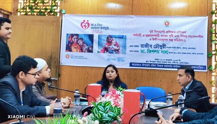 নবীনগরে গর্ভবতী ও দুগ্ধদানকারী মায়ের পুষ্টির উপর প্রশিক্ষণ